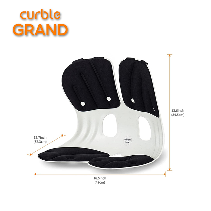 [Hàng chính hãng Curble Ablue] Combo 2 Ghế chỉnh dáng ngồi đúng, chống gù Curble Grand - Premium Model. Phù hợp mọi đối tượng cân nặng từ 65kg (Nam, Nữ) - Made in Korea. 3 màu tuỳ chọn