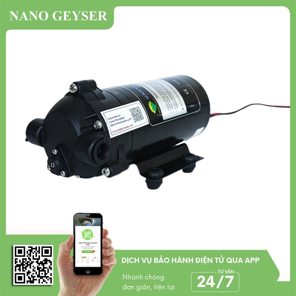 Bơm máy lọc nước 24V Nano Geyser, Bơm tăng áp giúp hút đẩy, Bảo hành 3 năm - Hàng Chính Hãng