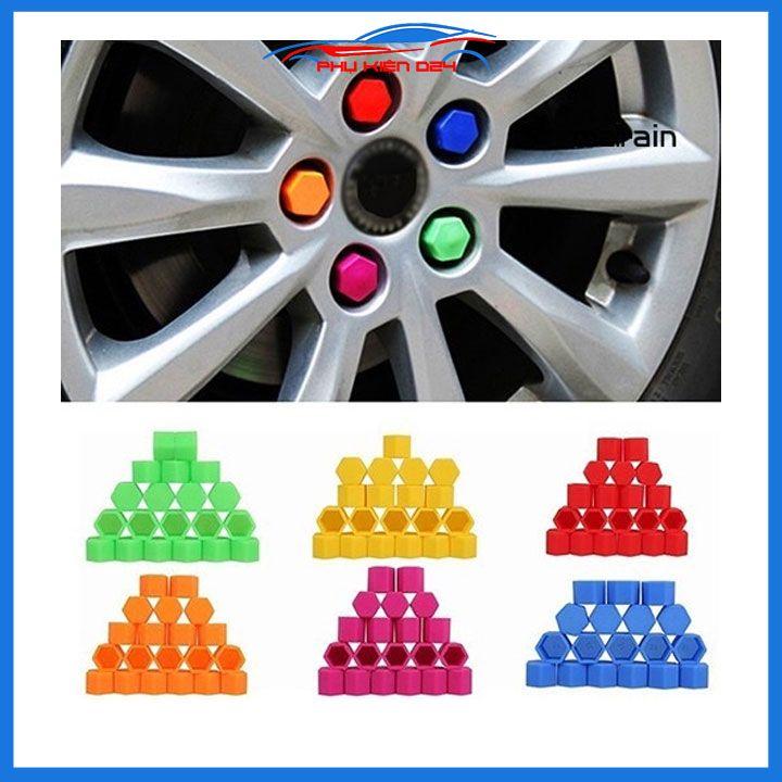 Bộ 20 chụp ốc lazang trang trí và bảo vệ ốc 19mm/21mm nhiều màu