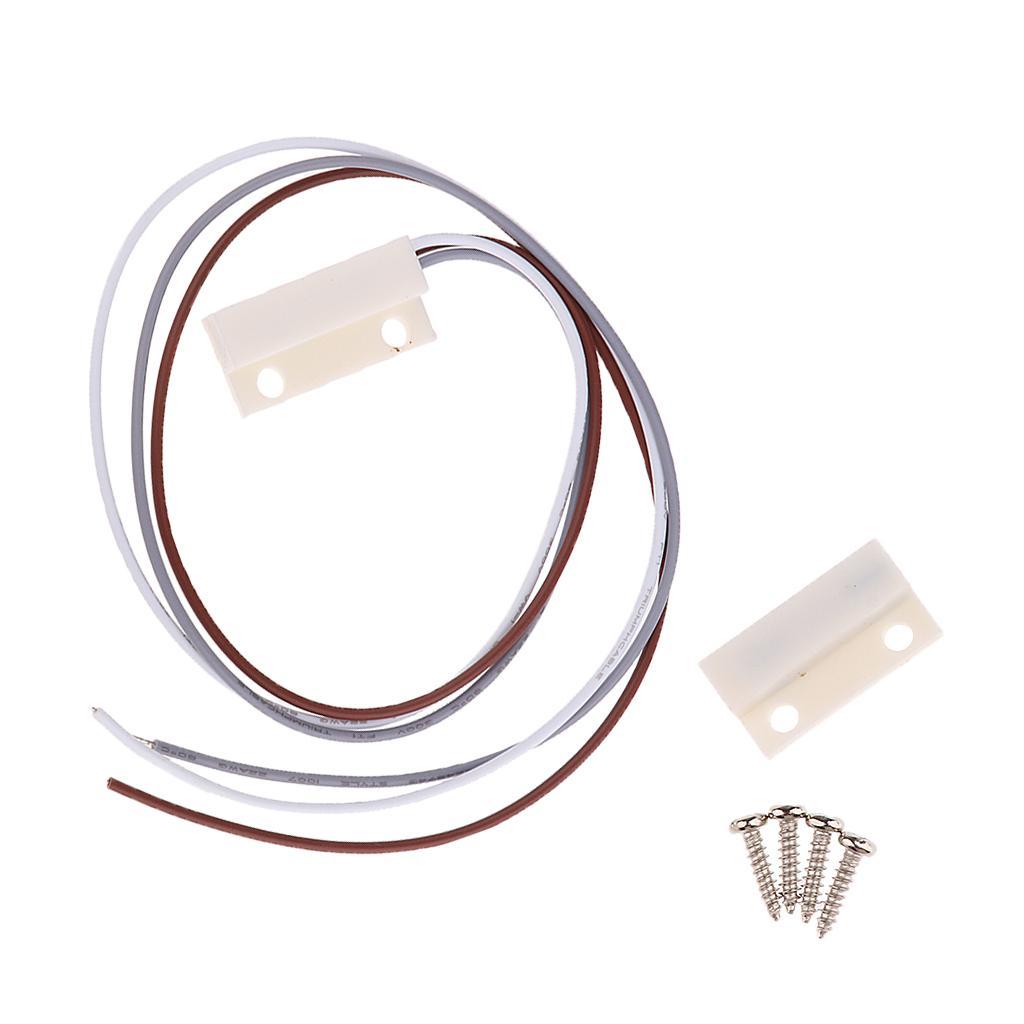 ABS NC/NO Mount Wired Door Window Magnetic Reed Switch Alarm 10-20mm White