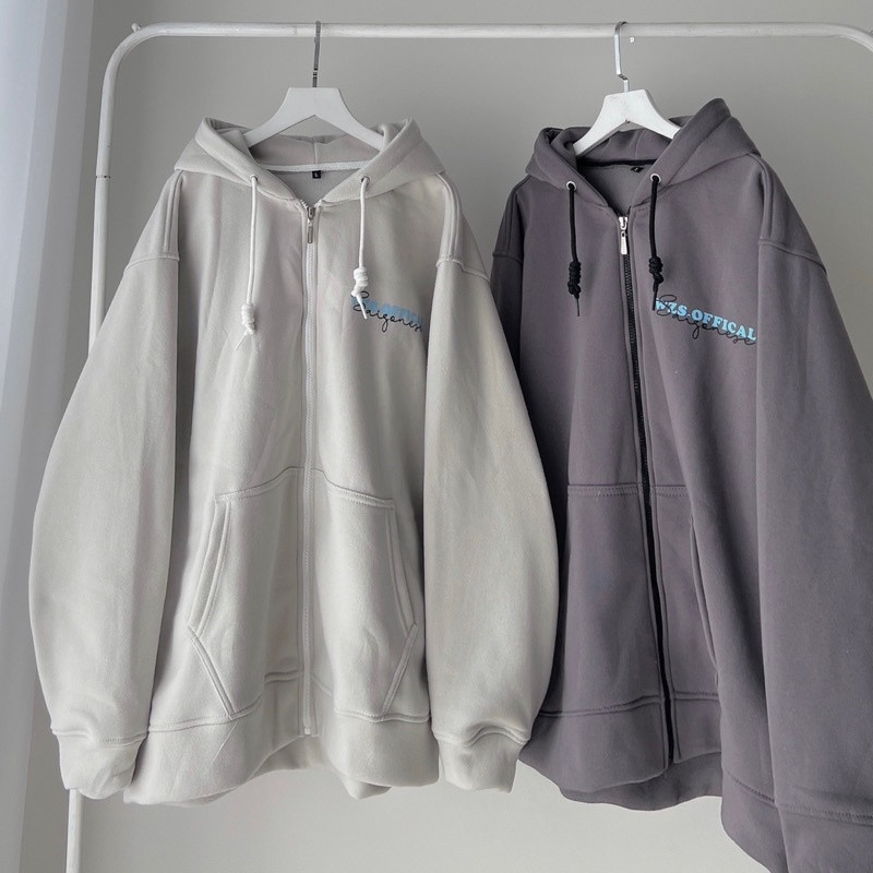 ÁO HOODIE - ÁO KHOÁC NỈ NGOẠI Dây full zip  HOOIDE MỚI in chữ WZS 3 màu