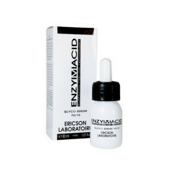 Serum giúp làm mờ các vết nám và đốm nâu với Glycolic Acid &amp; Vitamin C Ericson Enzymacid Glyco Serum 70/10 30ml