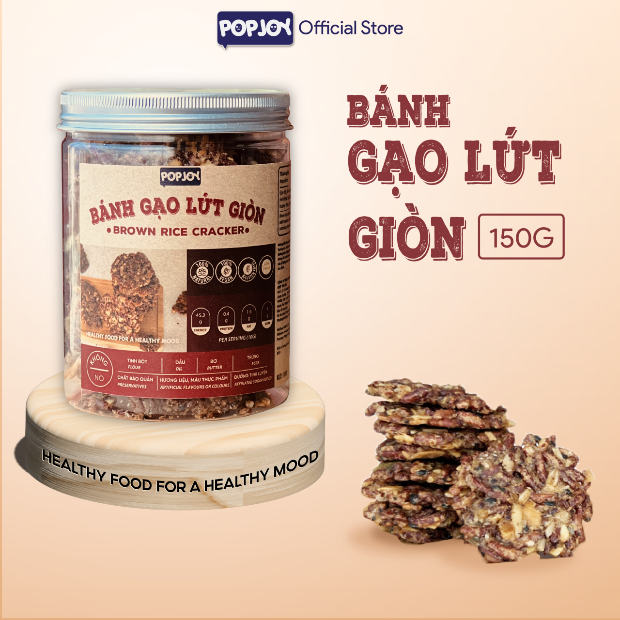 BÁNH GẠO LỨT GIÒN 150g - Bánh Siêu Hạt, Thuần Chay, Không Đường, Ăn Kiêng, Giảm Cân, Healthy,  Eat Clean, Low Carb