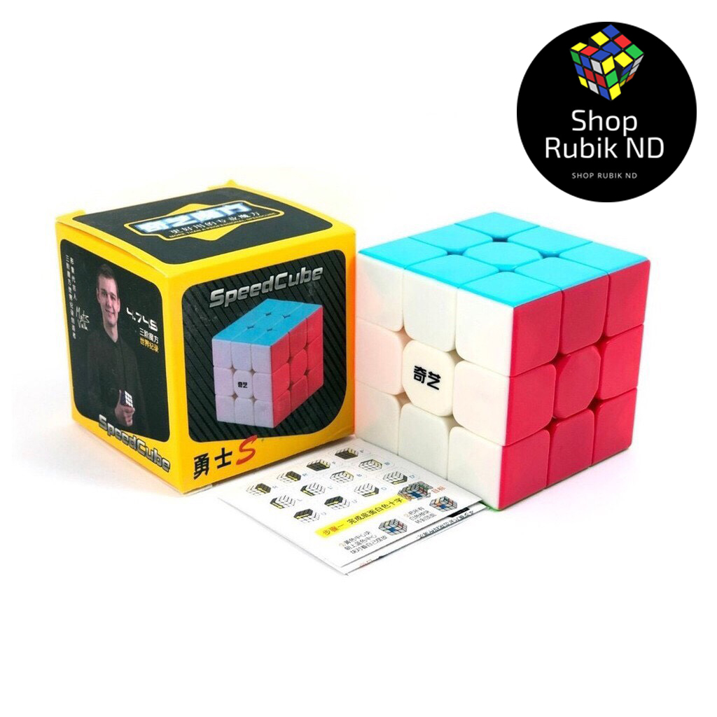 Rubik 3x3 QiYi Warrior S Stickerless Rubic 3 Tầng Không Viền
