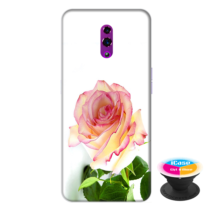 Hình ảnh Ốp lưng điện thoại Oppo Reno hình Hoa Hồng tặng kèm giá đỡ điện thoại iCase xinh xắn - Hàng chính hãng