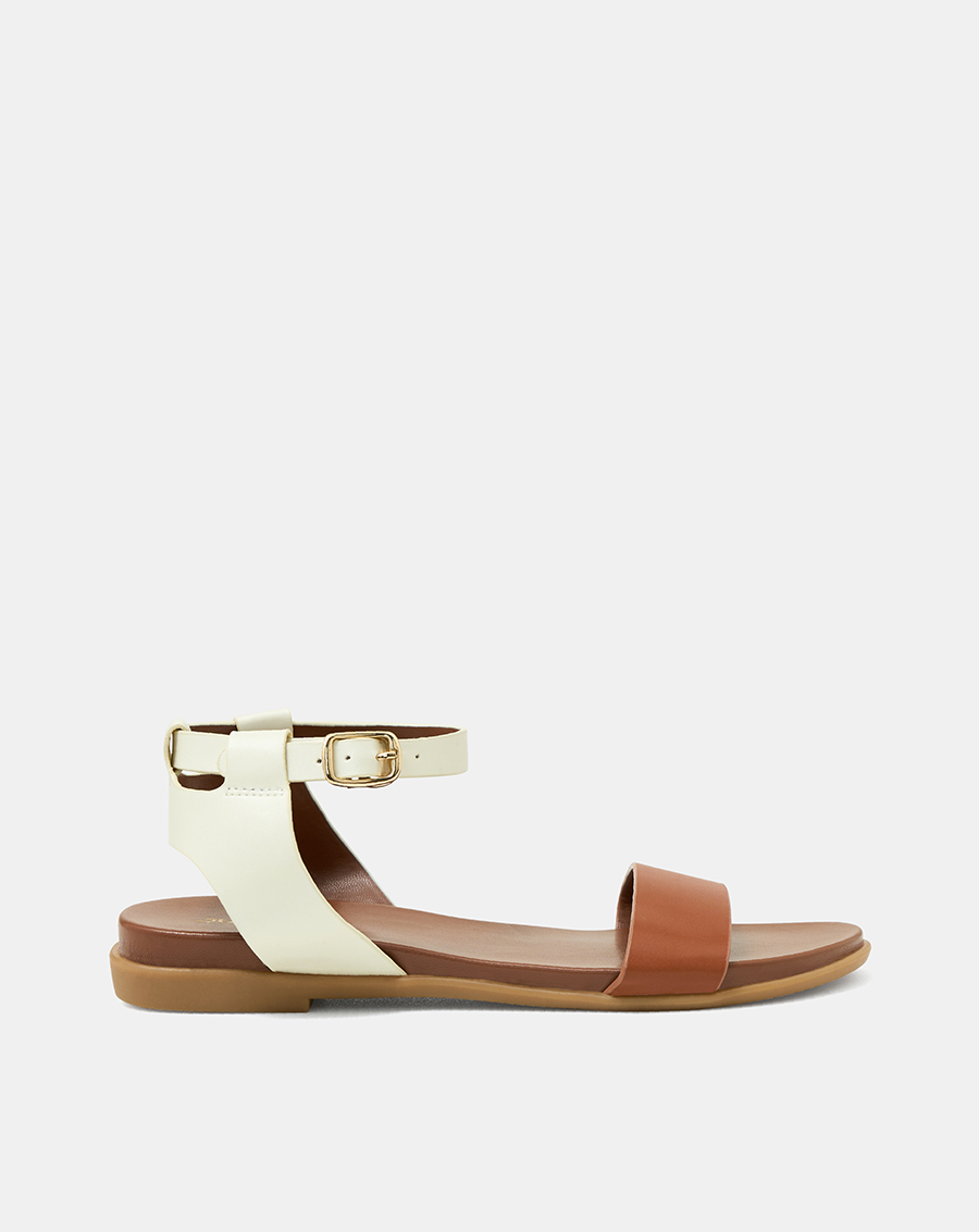 Giày Sandal Nữ 1cm Thời Trang JUNO Đế Bệt Quai Cổ Chân Phối Quai Ngang SD01138