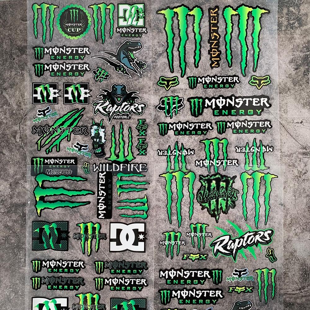 Monster Energy Sticker Reflective Logo Decal Xe máy Sửa đổi Hình dán Không thấm nước