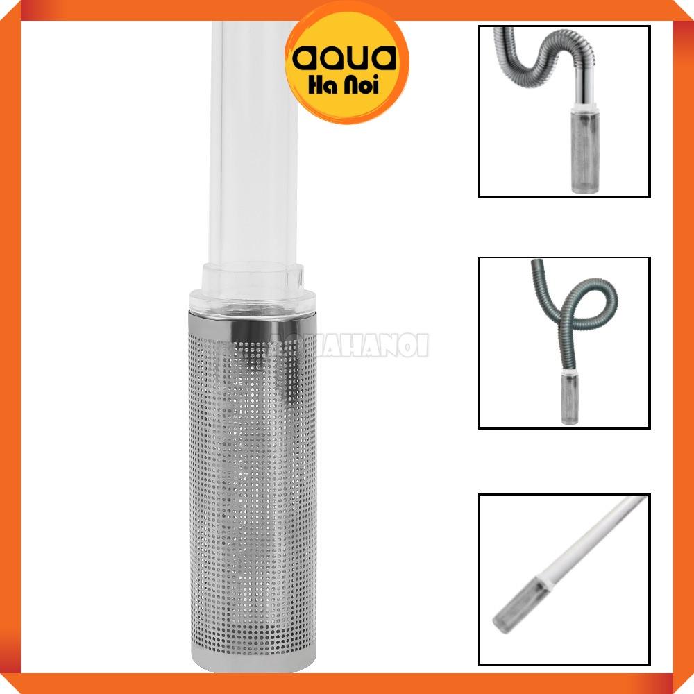 Bịt tép inox 304 - Miệng mica - Phi 12/16 mm - Ngăn hút cá tép con vào máy lọc hồ thủy sinh