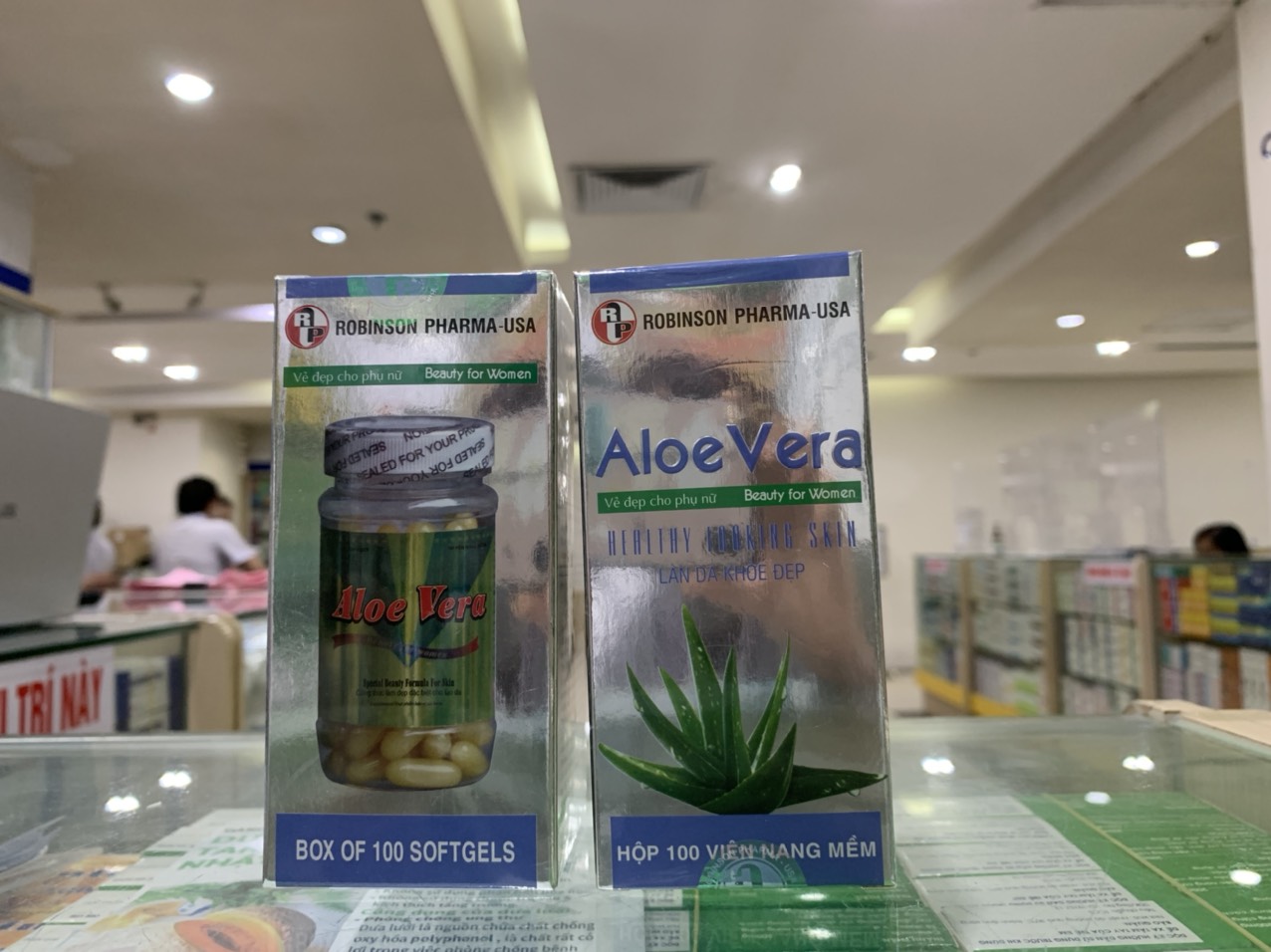 TPCN- Robinsin Pharma USA- ALOE VERA-Viên uống đẹp da, dưỡng da, nhuận tràng