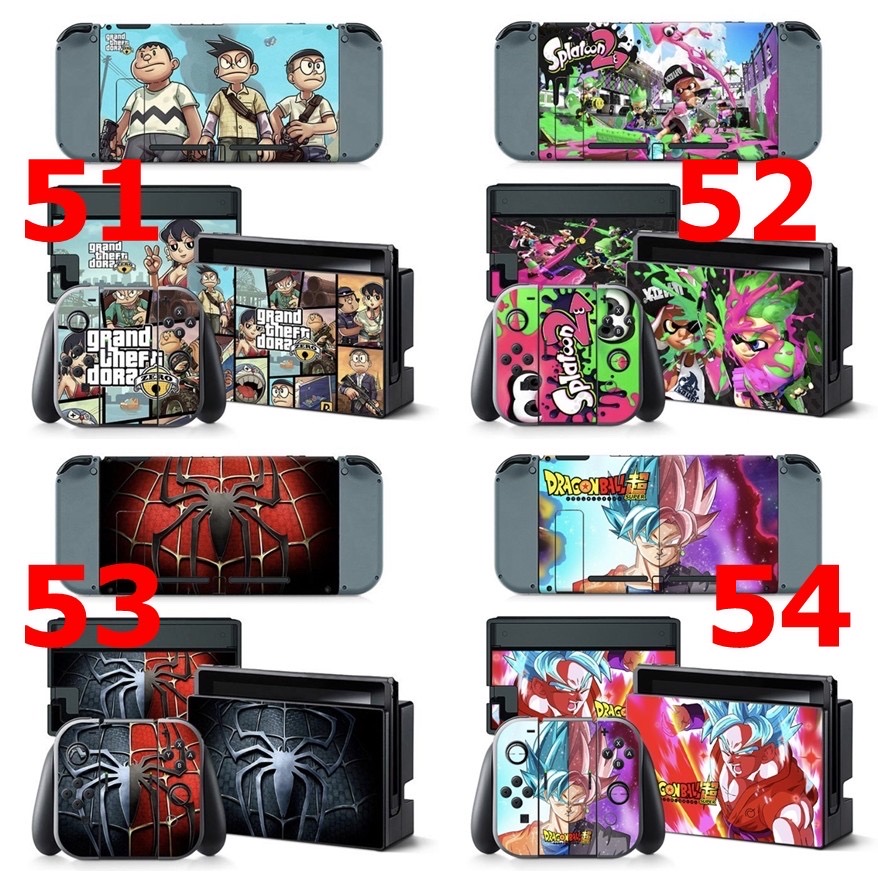 Tấm dán skin Nintendo Switch trang trí máy và tay cầm joycon giao hình ngẫu nhiên
