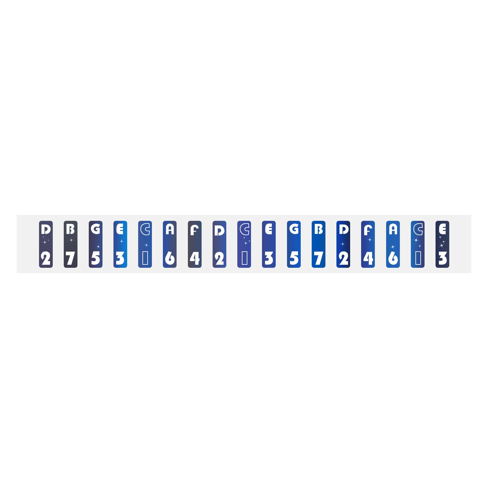 Kalimba Thumb Scale Note Logo Sticker Percussion Parts Access Gift Kit