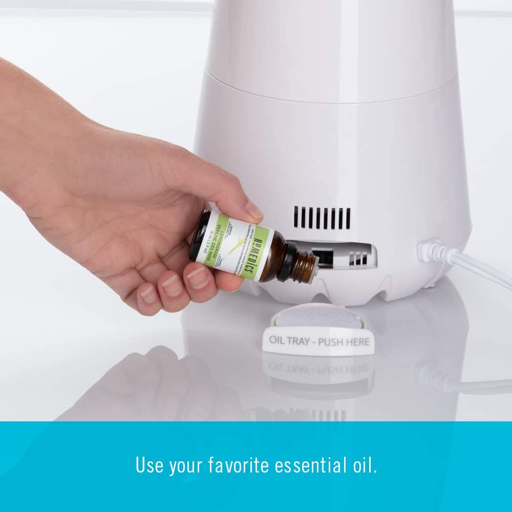 Máy tạo ẩm siêu âm khử khuẩn phun sương nóng lạnh, xông tinh dầu Homedics UHE-WM10 Hàng nhập khẩu USA
