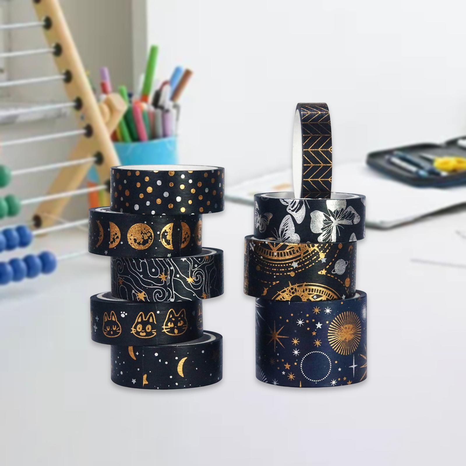 9Pcs Washi Tape Set Decorative Masking Tape for Planners DIY Craft Album