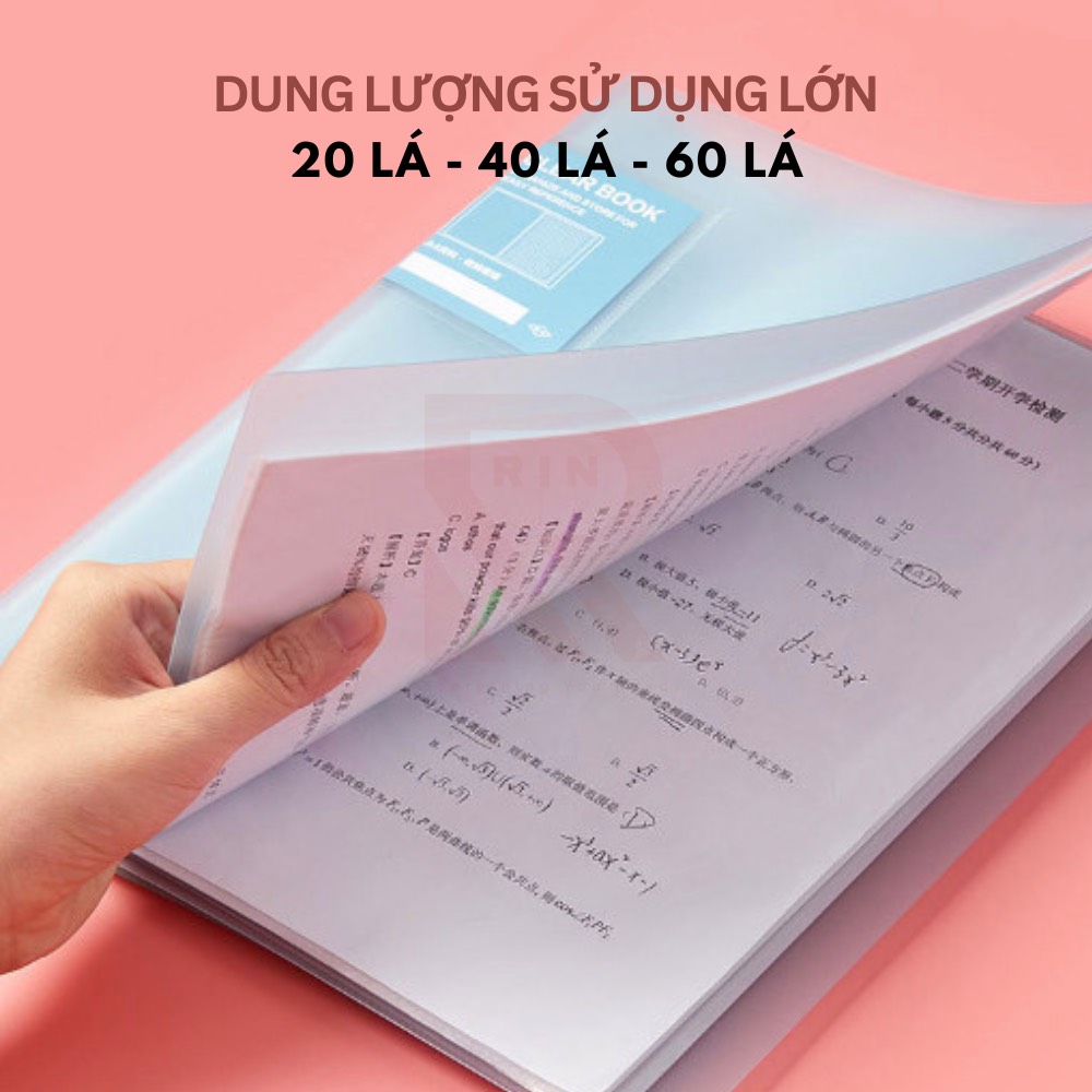 File đựng tài liệu lá A4 / Túi tài liệu lá A4 20-40-60 lá – lưu trữ tài liệu