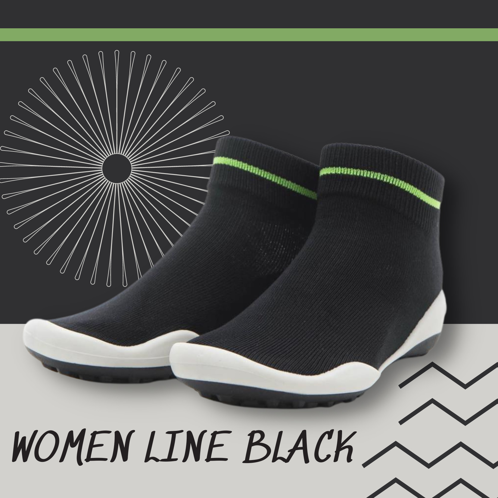 GGOMOOSIN CHÍNH HÃNG- Giày tất người lớn women shoes có cổ viền xanh
