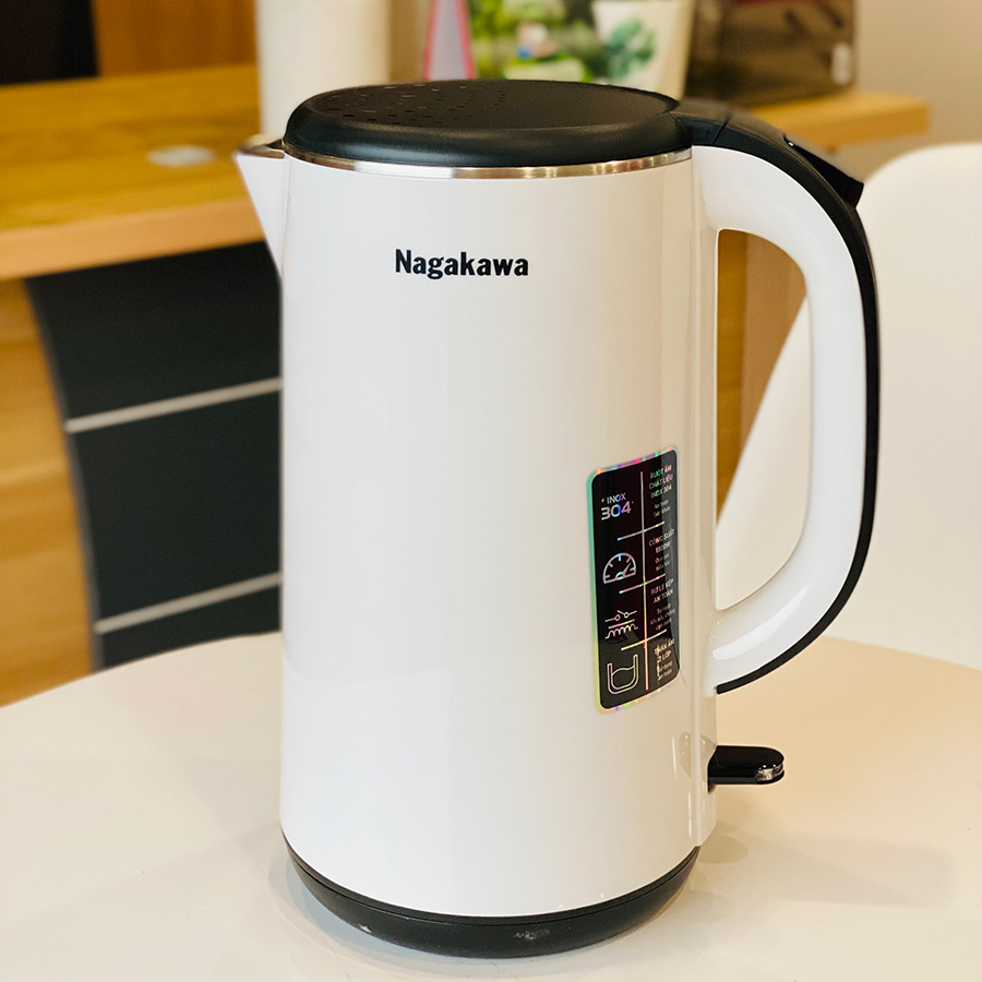 Ấm siêu tốc 2 lớp inox 304 Nagakawa NAG0321  - Hàng chính hãng