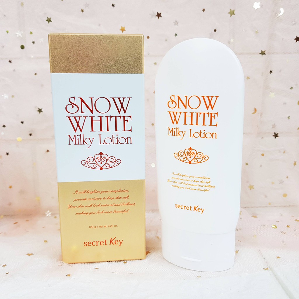 Sữa dưỡng thể dưỡng trắng da Secret Key Snow White Milky Lotion 120g