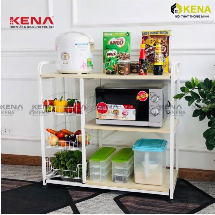 Kệ để lò vi sóng, kệ bếp đa năng KENA phủ sơn tĩnh điện KN 138-3