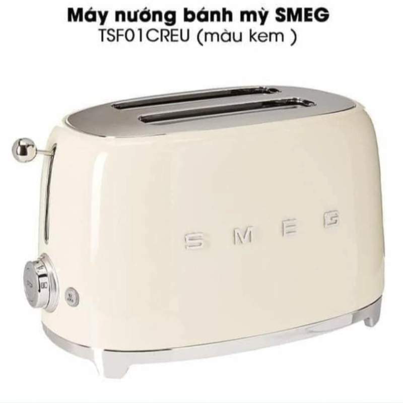 Máy nướng bánh mì Smeg màu kem TSF01CREU 535.43.665 - Hàng chính hãng