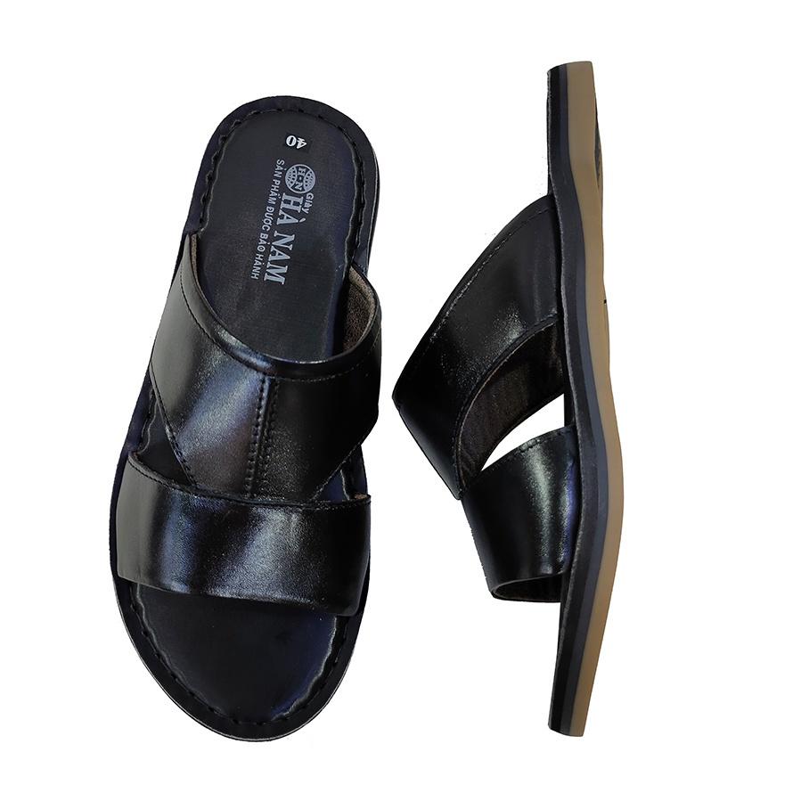 Dép Nam Quai Ngang Da Bò Thật TiTi ĐÔ Cao Cấp DNA2189d