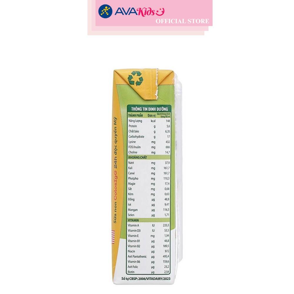 Lốc 4 hộp sữa pha sẵn ColosBaby Gold 180 ml (từ 1 tuổi)