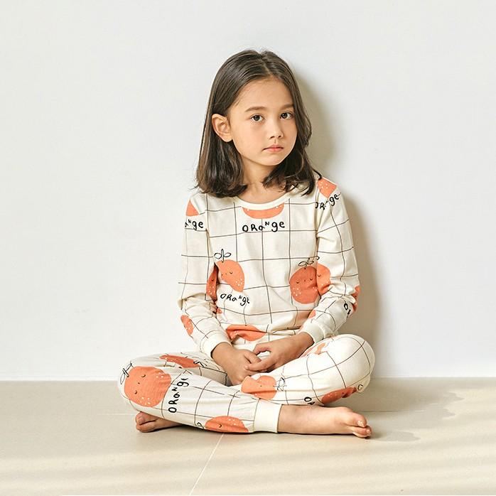 Bộ đồ dài tay mặc nhà cotton mịn cho bé gái U1015- Unifriend Hàn Quốc, Cotton Organic