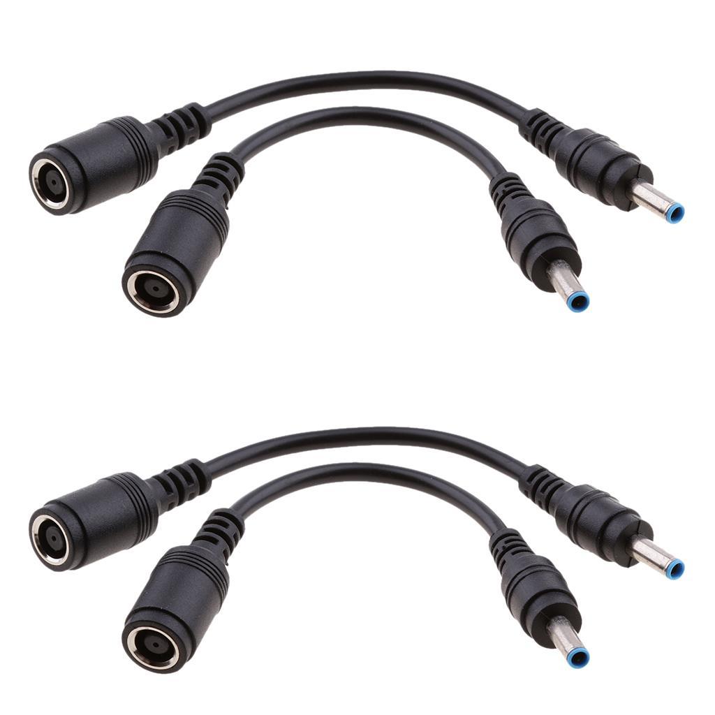 4 Pieces For HP Dell DC Power Cable 7.4x5.0mm Female To 4.5x3.0mm Male