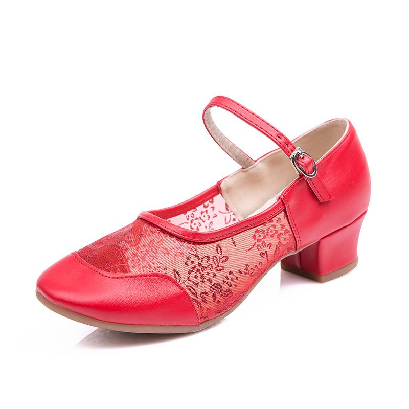 Giày khiêu vũ phụ nữ cho giày nhảy Latin và phòng khiêu vũ nữ chuyên nghiệp giày khiêu vũ nữ Zapatillas hombre Color: Red Shoe Size: 39