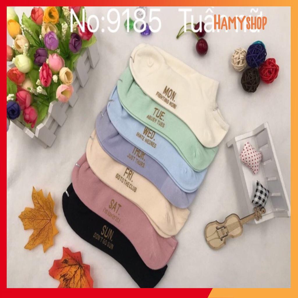 Combo 7 đôi tất đi 7 ngày theo thứ cho bạn nữ