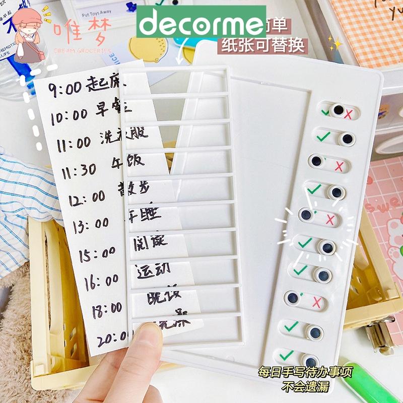 Bảng Nhựa Ghi Nhớ, ghi chú Checklist khoa học Văn Phòng Phẩm Decorme