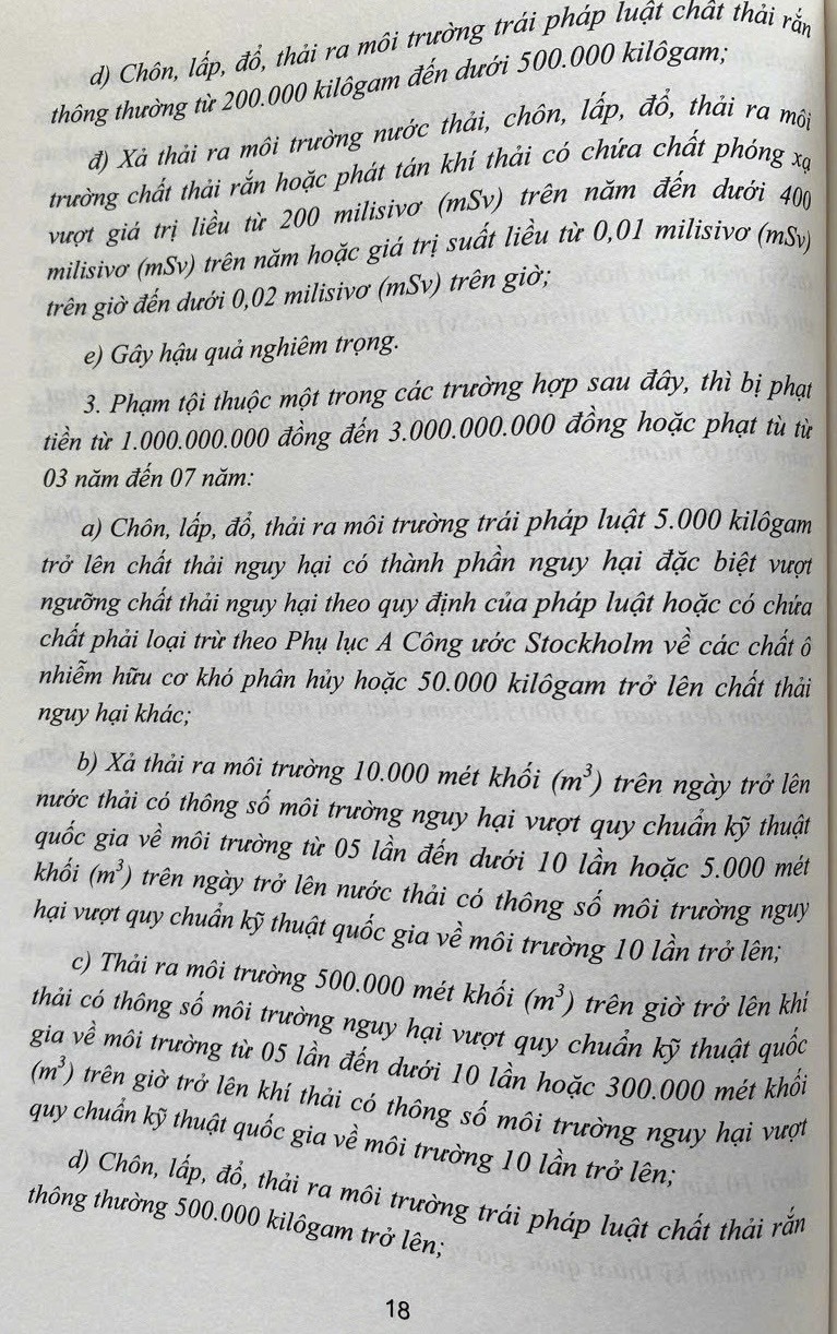 Bình luận Bộ luật hình sự năm 2015- Phần thứ hai Các tội phạm (Chương XIX- Các tội phạm về môi trường)