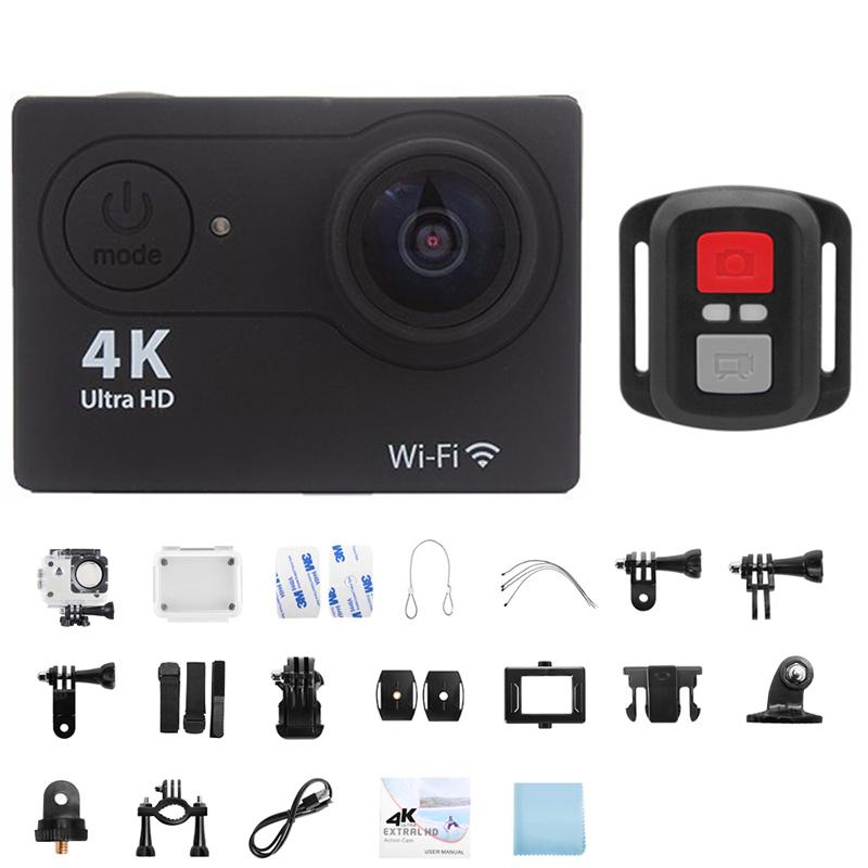 Ultra HD 4K Camera Hành Động 30fps/170D Dưới Nước Chống Nước Mũ Bảo Hiểm Ghi Hình Camera Wifi Màn Hình 2.0 "Đi Camera Thể Thao