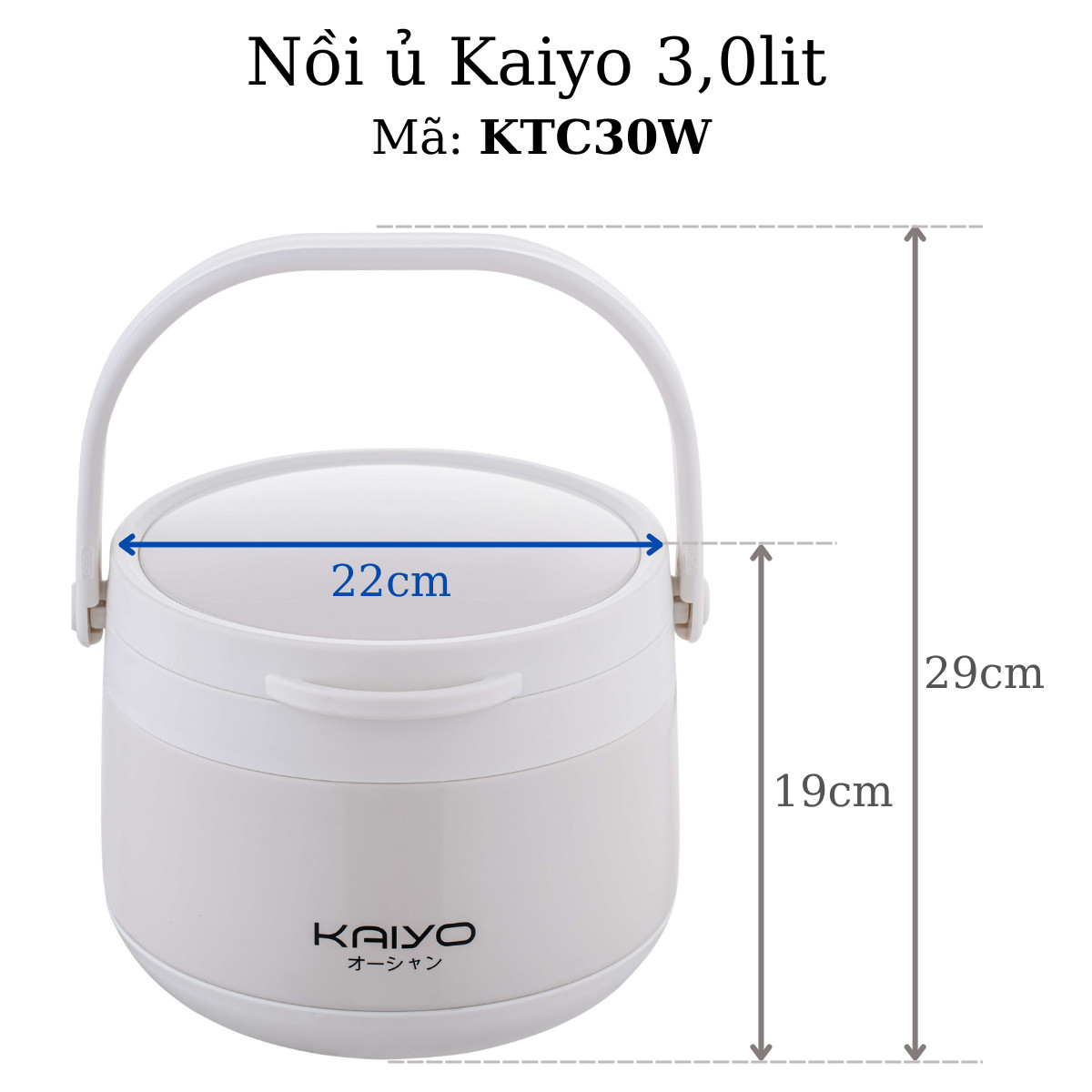 Nồi ủ Kaiyo - Nhật (3L, 4.5L)