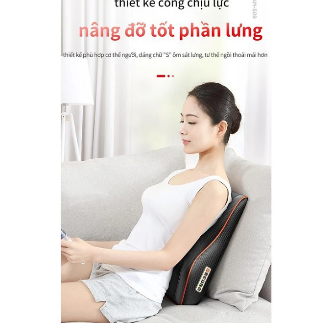 (HÀNG CÓ SẴN) Gối massage cổ vai gáy, máy massage hồng ngoại 20 bi cao cấp hỗ trợ mát xa toàn thân bảo hành toàn quốc