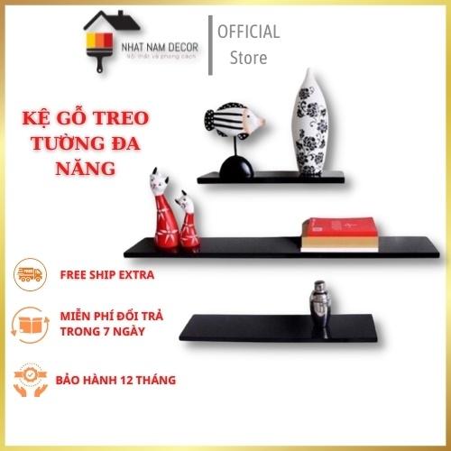 Thanh kệ gỗ treo tường phong cách Hàn Quốc tặng kèm đầy đủ pát treo kệ rộng 30,40,50,60cm sâu 15cm