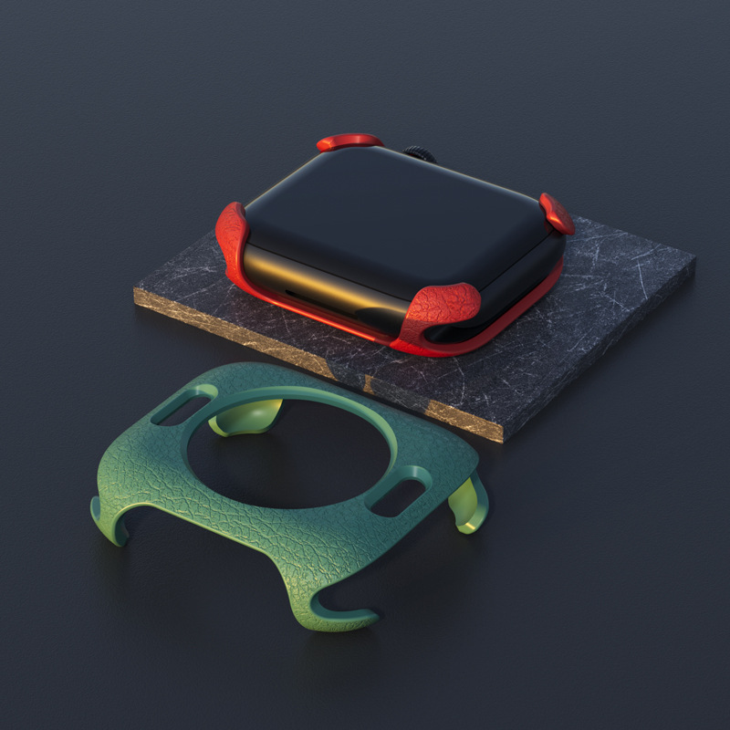 Ốp Case Style Vân Da cho Apple Watch Series 4/5/6/SE/7/8/9/SE2 Size 40mm/41mm/44mm/45mm - Hàng Chính Hãng