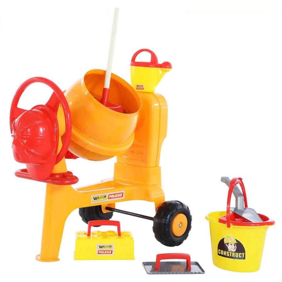 Bộ đồ chơi dụng cụ xây dựng Số 7 và máy trộn xi măng - Wader Toys