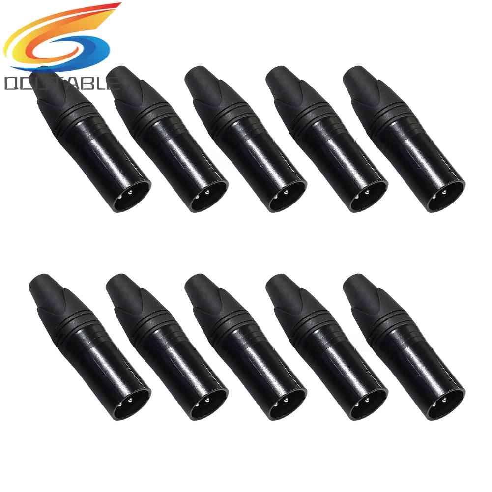 Set 10 Đầu Nối Dây Cáp Âm Thanh Microphone XLR 3Pin