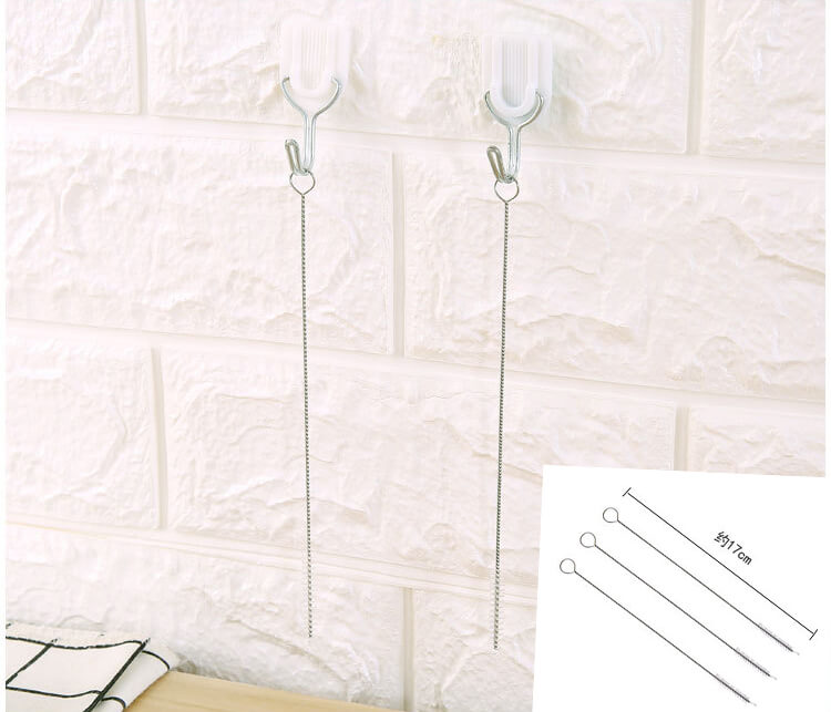 Que Cọ Ống Hút Vòi Bình Sữa Cho Bé INOX Cọ Rửa Vệ Sinh Ấm Trà Núm Ti Trẻ Em Tiện Lợi