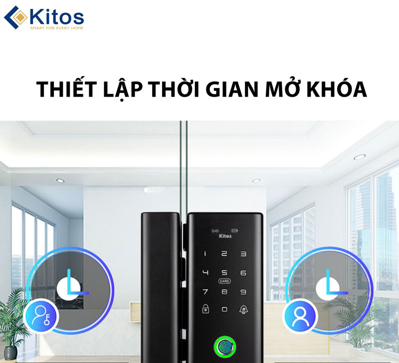 Khóa thông minh cho cửa kính Kitos KT-GL80