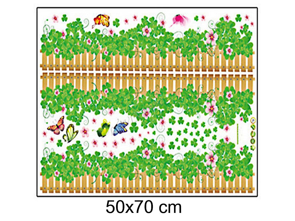 Decal dán tường cỏ bốn lá ay7056