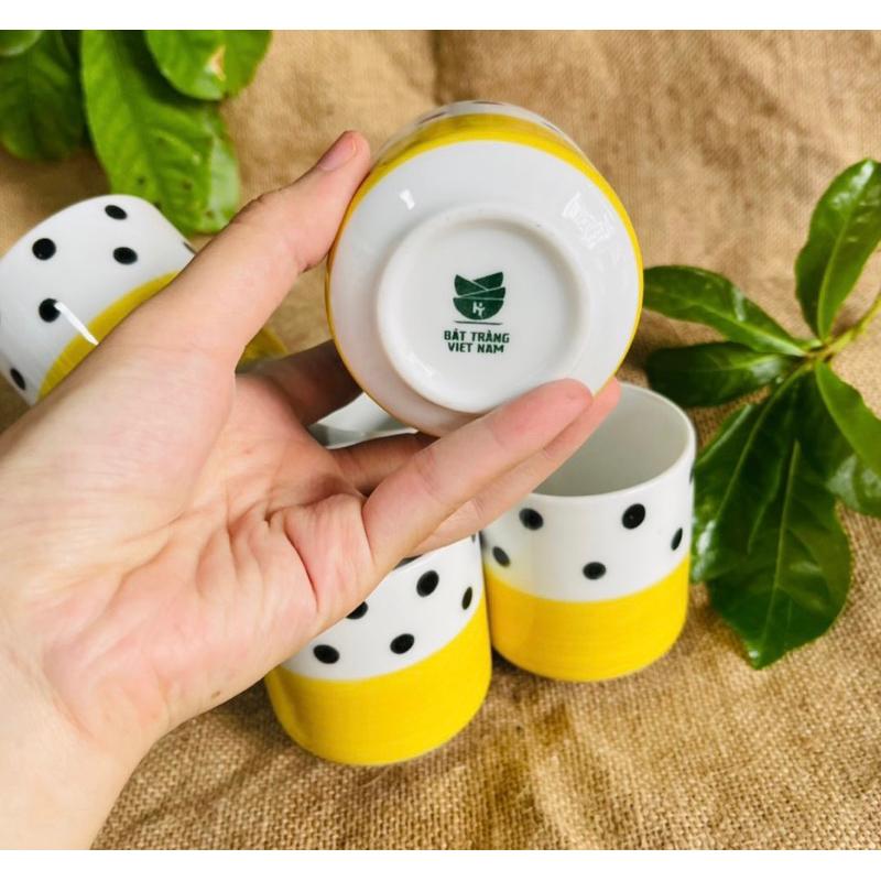 Set 6 ly dung tích 180ml. Gốm sứ Bát Tràng.
