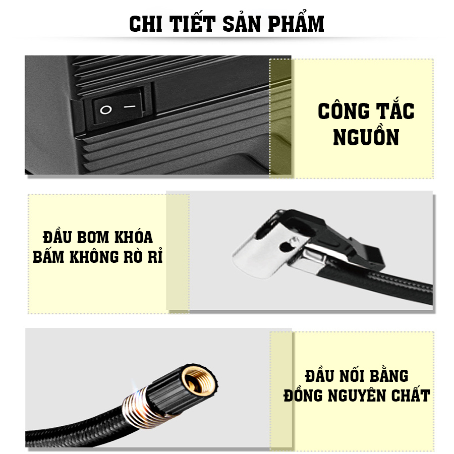 Máy bơm ô tô xe hơi STEELMATE  CHÍNH HÃNG Đồng hồ điện tử thông minh