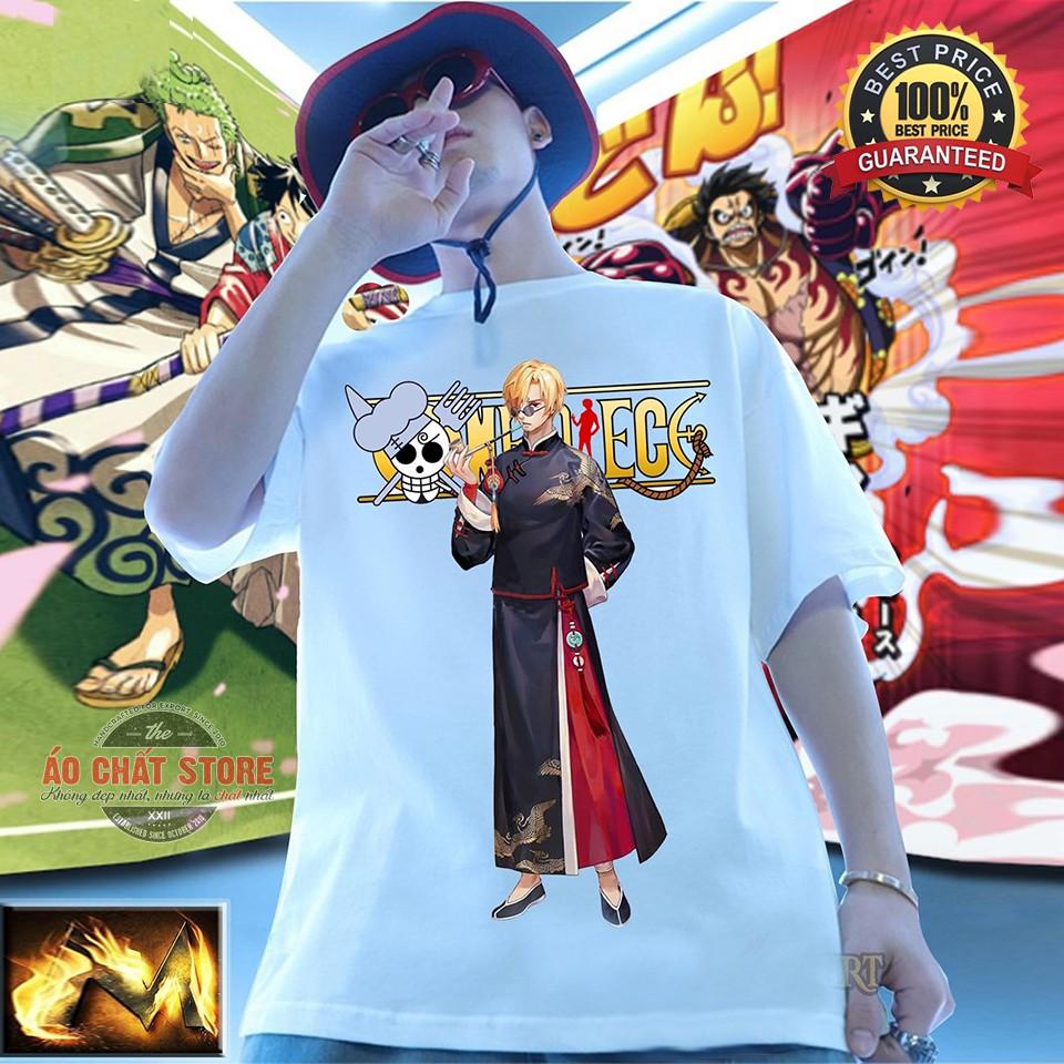 Áo Phông Unisex One Piece Sanji Thư Pháp Cao Cấp | Áo Tay Lỡ Sanji Đẹp UN13
