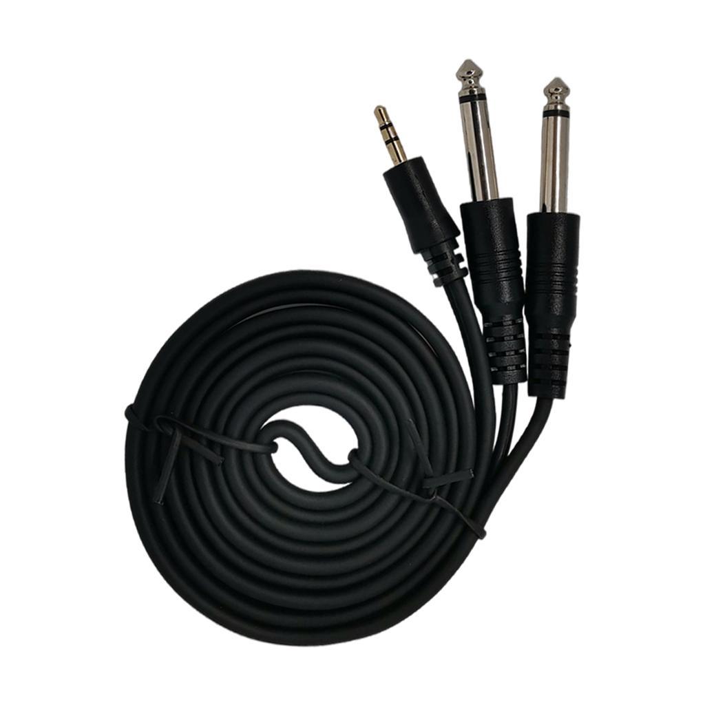 2X 3.5mm 1/8" TRS to Dual 6.35mm 1/4" TS Mono Stereo Y-Cable Splitter  1x 1.5m