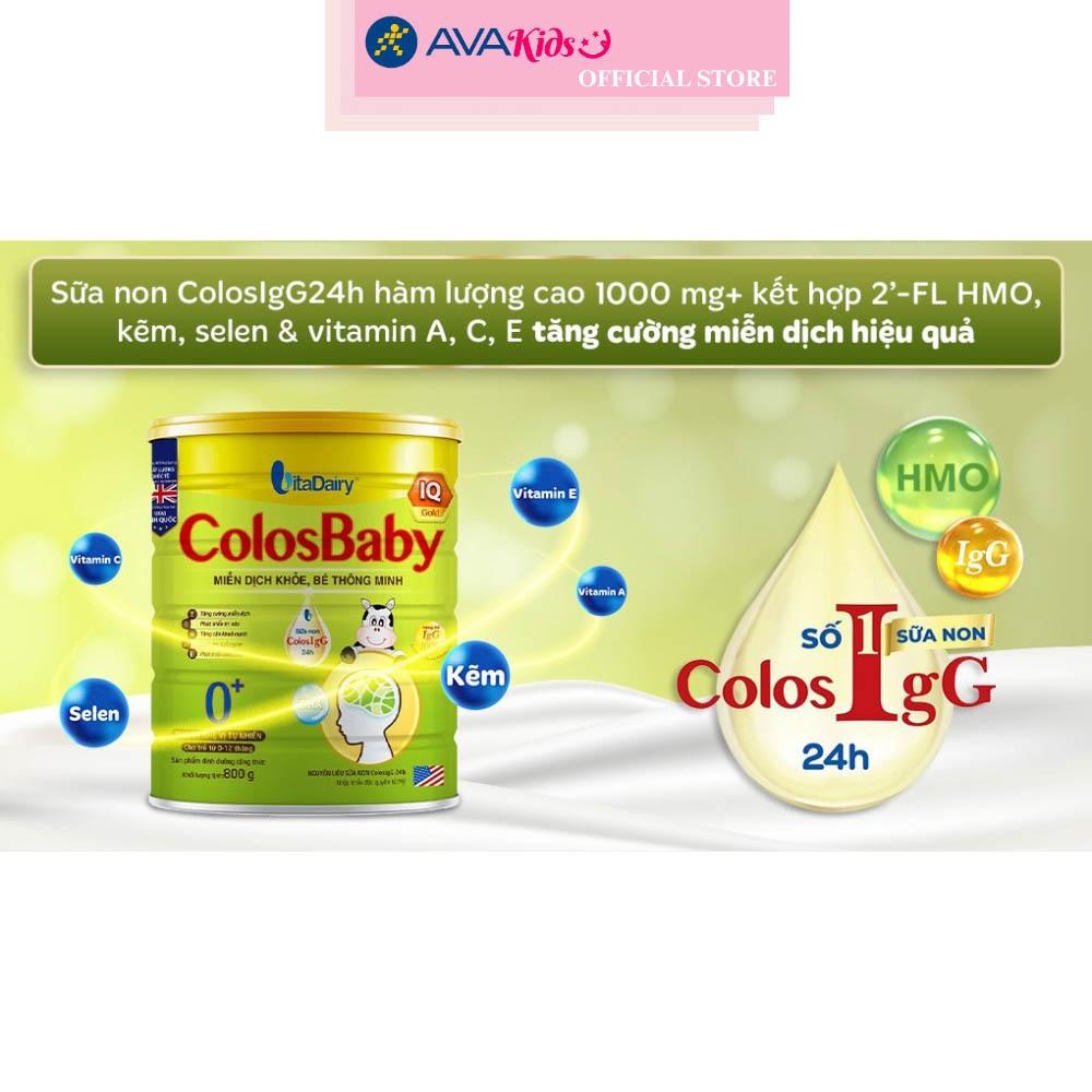 Sữa bột ColosBaby IQ Gold 0+ (sữa non) hương vani 800g (0 - 12 tháng)