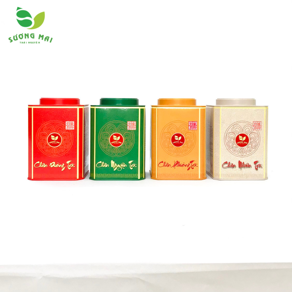 Combo 4 hộp vuông đựng trà bằng thép