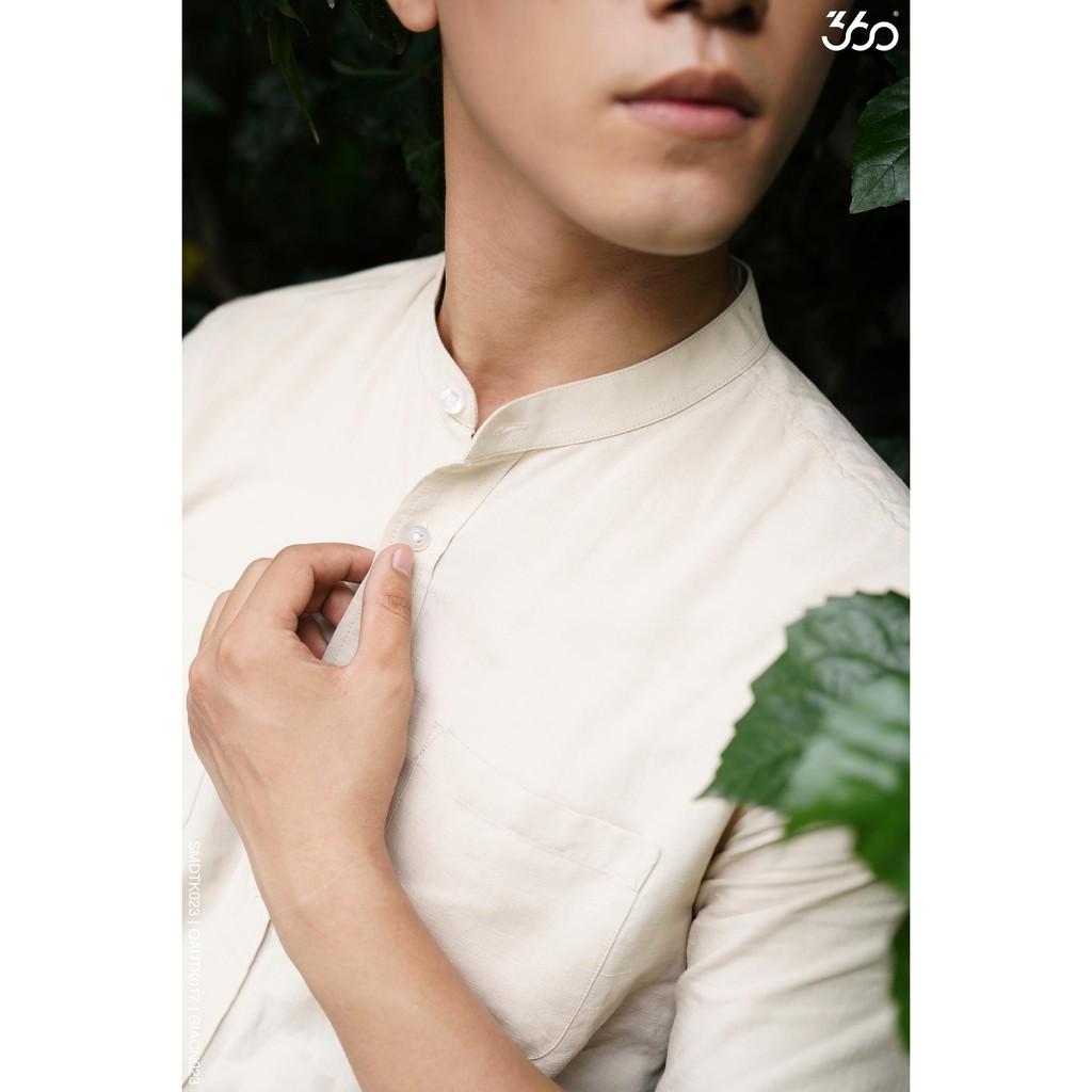 Sale Áo sơ mi nam cổ tàu chất đũi - SMDTK023