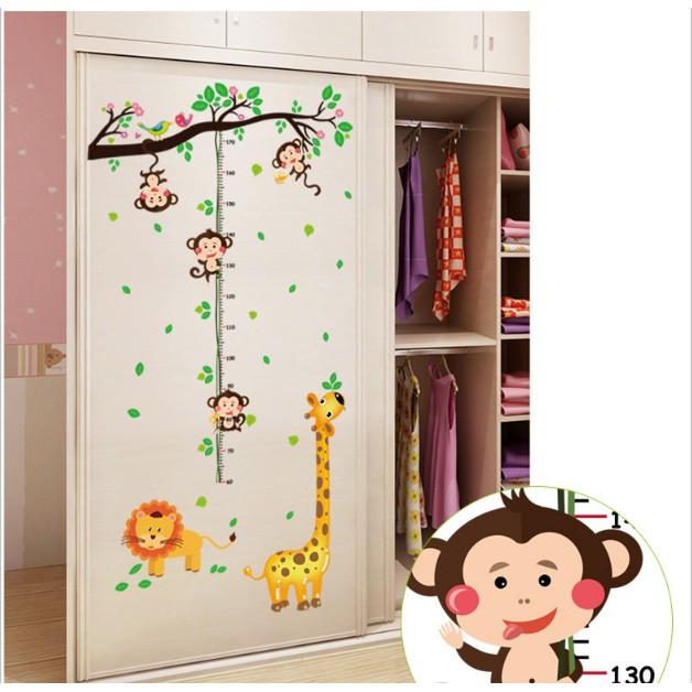 Decal thước đo hươu cao cổ và các bạn