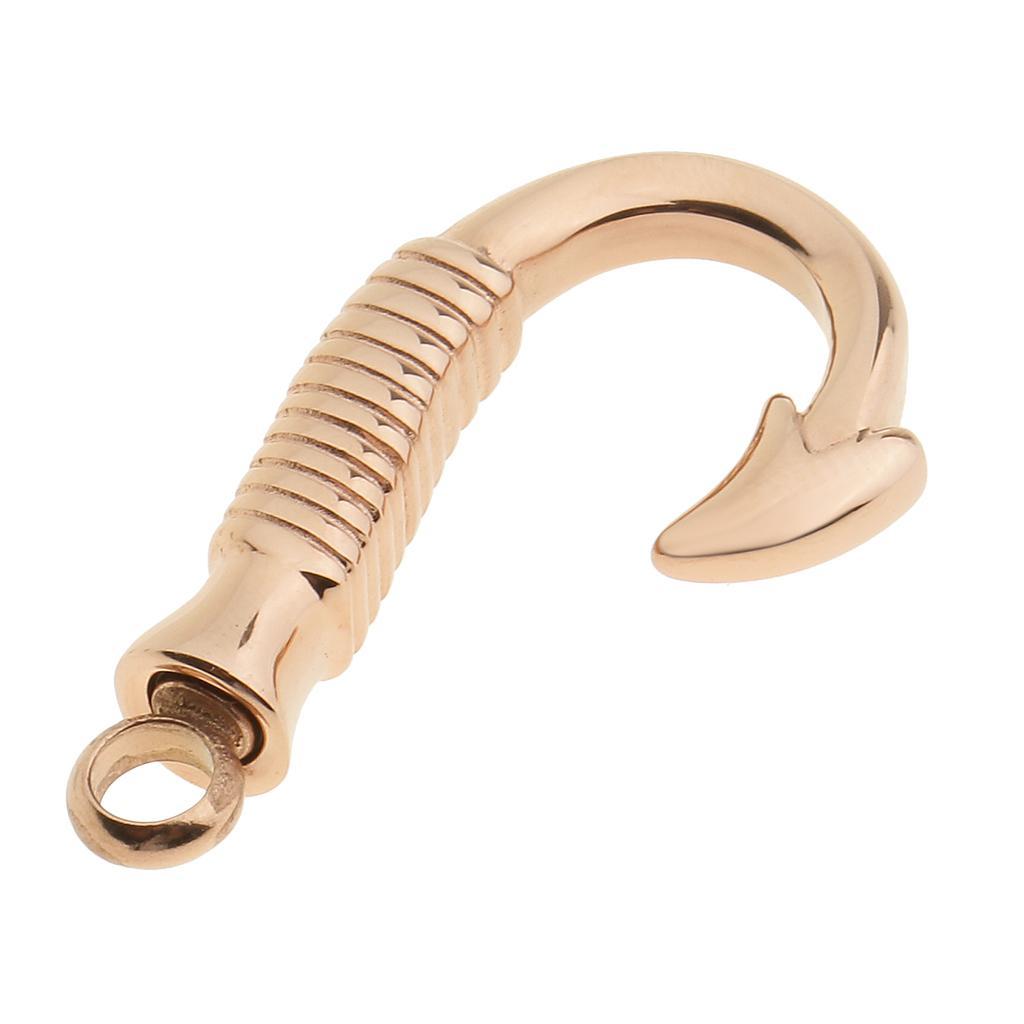 2pcs Gold/Rose Gold  Hook Shape Urn Ash Holder Memorial Pendant Keepsake